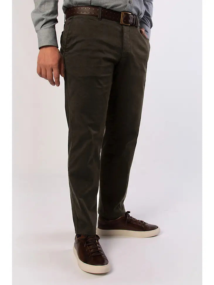 PRECOMMANDE - Chino Classique vert satiné